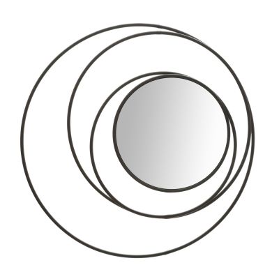 Kendra Home - Specchio con Cornice Farfalla 33, Nero, 80x3x80 cm