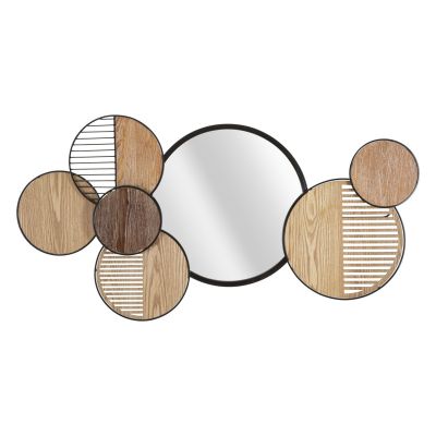 Kendra Home - Specchio con Cornice Geometrico 15, Multicolore, 123,2x4,4x63,5 cm