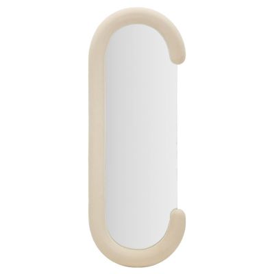 Kendra Home - Specchio con Cornice Ecci, Beige, 60x7x160 cm