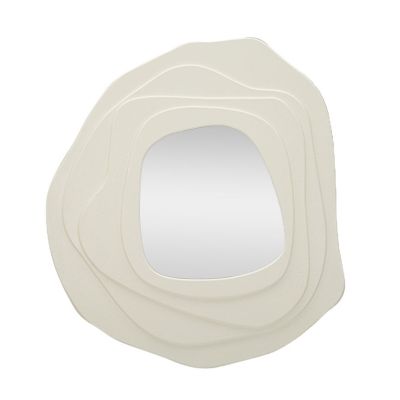 Kendra Home - Specchio con Cornice MF475, Bianco, 90x4x97 cm