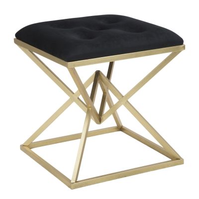 Kendra Home - Pouf Triangoli, Oro, 45x45x48 cm