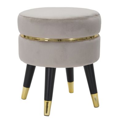 Kendra Home - Sgabello Basso MF456, Grigio, 35x35x40,5 cm