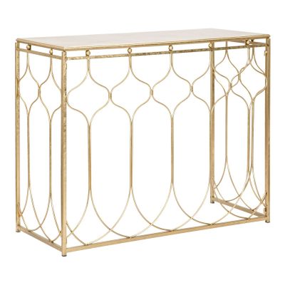 Kendra Home - Tavolo Consolle MF613, Oro, 96,5x41x78 cm