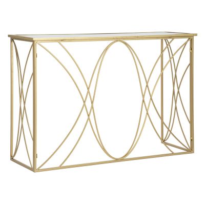 Kendra Home - Tavolo Consolle MF627, Oro, 120x40x80 cm