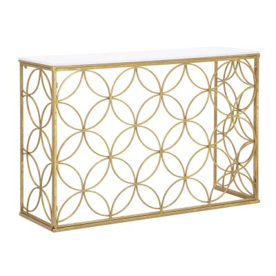 Kendra Home - Tavolo Consolle MF619, Oro, 120x40x80 cm