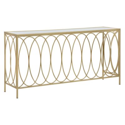 Kendra Home - Tavolo Consolle MF621, Oro, 160x40x79 cm