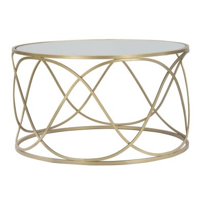 Kendra Home - Tavolino MF537, Oro, 70x70x40 cm