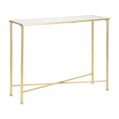 Kendra Home - Tavolo Consolle MF629, Oro, 100x35x80 cm