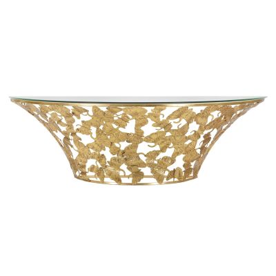 Kendra Home - Tavolo Consolle Farfalla 35, Oro, 120x40,5x37,2 cm