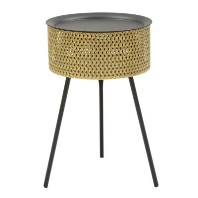 Kendra Home - Tavolino MF522, Oro, 35x35x50 cm