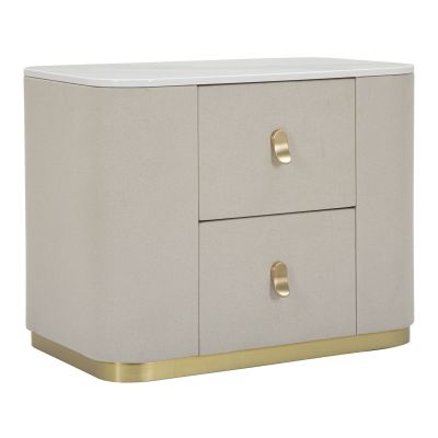 Kendra Home - Comodino MF9, Beige, 60x40x47 cm