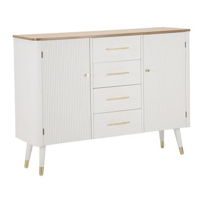 Kendra Home - Credenza MF24, Bianco, 117x37x90 cm