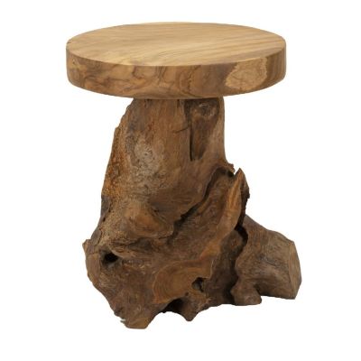 Kendra Home - Sgabello Basso Natura 8, Marrone, 35x35x40 cm