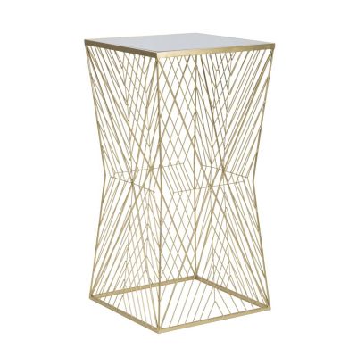 Kendra Home - Tavolino MF594, Oro, 50x50x100 cm