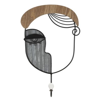 Kendra Home - Appendiabiti da Parete Viso, Multicolore, 22x6x35 cm