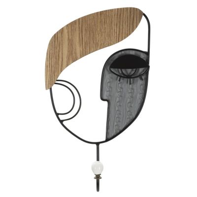 Kendra Home - Appendiabiti da Parete Viso 1, Multicolore, 16x6x33 cm