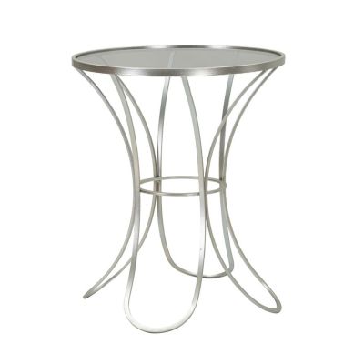 Kendra Home - Tavolino MF564, Argento, 56x56x68 cm