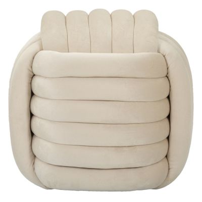 Kendra Home - Pouf Gomitolo 3, Beige, 45x45x45 cm