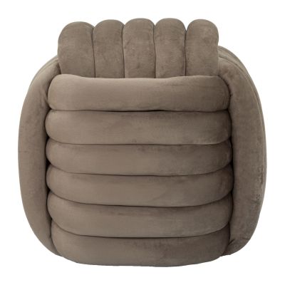 Kendra Home - Pouf Gomitolo 4, Grigio, 45x45x45 cm