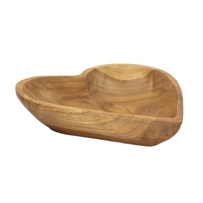 Kendra Home - Vassoio Cuore 19, Marrone, 18x22x4,5 cm