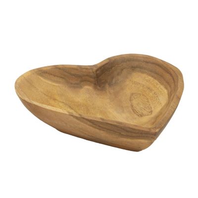 Kendra Home - Vassoio Cuore 20, Marrone, 15x17x3,5 cm