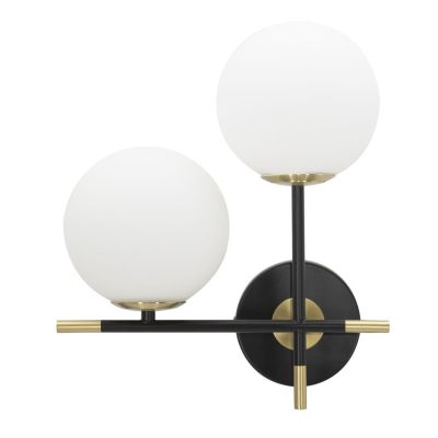 Kendra Home - Lampada a Parete MF56, Nero, 30x17x35 cm