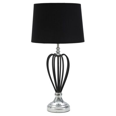 Kendra Home - Lampada da Tavolo MF137, Nero, 28x28x56 cm