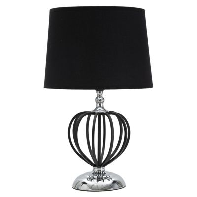 Kendra Home - Lampada da Tavolo MF136, Nero, 28x28x44,5 cm