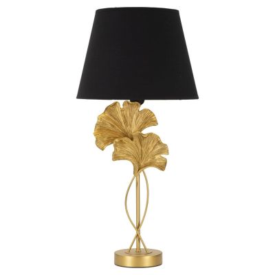 Kendra Home - Lampada da Tavolo Foglia 55, Nero, 30x30x63 cm