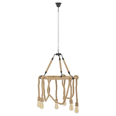 Kendra Home - Lampada a Sospensione MF75, Marrone, 64x64x90 cm