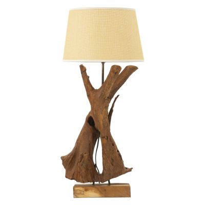 Kendra Home - Lampada da Tavolo MF118, Marrone, 35x35x80 cm