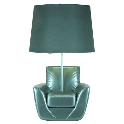Kendra Home - Lampada da Tavolo Poltrona 2, Blu, 26x26x43 cm