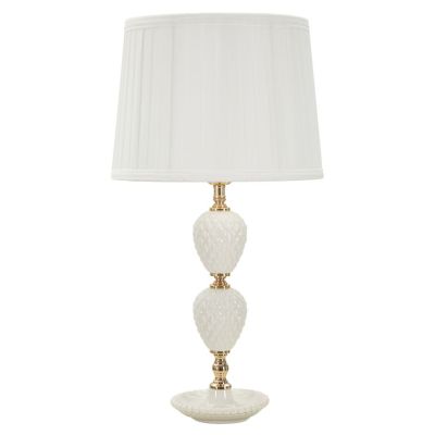Kendra Home - Lampada da Tavolo MF106, Bianco, 30x30x57 cm