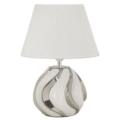Kendra Home - Lampada da Tavolo MF89, Bianco, 30x30x42 cm