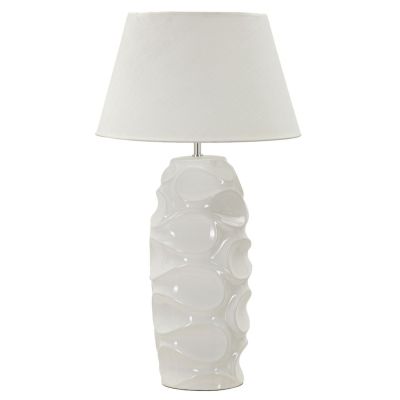 Kendra Home - Lampada da Tavolo MF87, Bianco, 45x45x83 cm