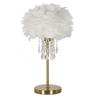 Kendra Home - Lampada da Tavolo MF129, Bianco, 30x30x55 cm