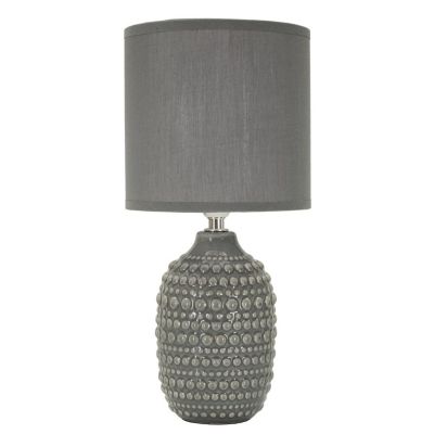 Kendra Home - Lampada da Tavolo MF94, Grigio, 15x15x30,5 cm