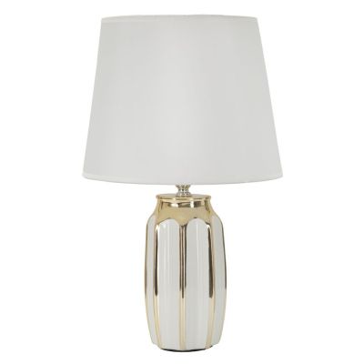 Kendra Home - Lampada da Tavolo MF116, Bianco, 25x25x40,5 cm