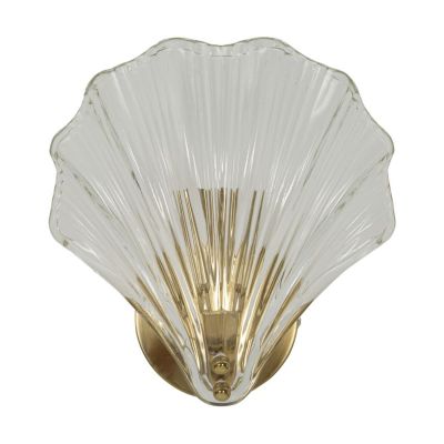 Kendra Home - Lampada a Parete Conchiglia, Oro, 20x14x22 cm