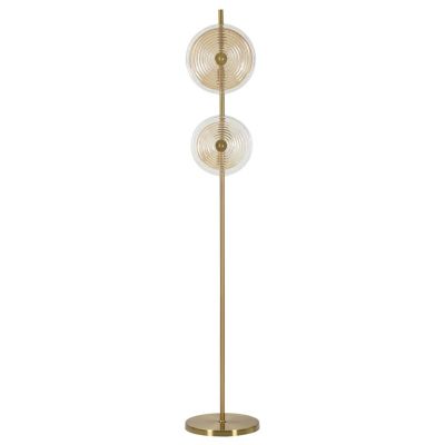 Kendra Home - Lampada da Terra MF215, Oro, 30x30x170 cm