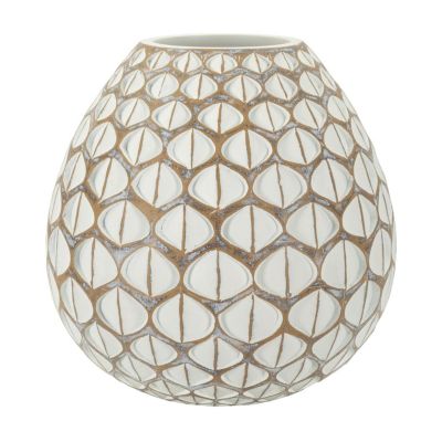 Kendra Home - Vaso Decorativo Istanbul, Bianco, 27x27x27 cm