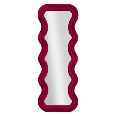 Kendra Home - Specchio con Cornice Curve, Rosa, 160x60x6 cm