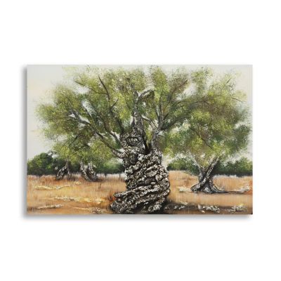 Kendra Home - Stampa su Tela Albero, Multicolore, 120x3,8x80 cm