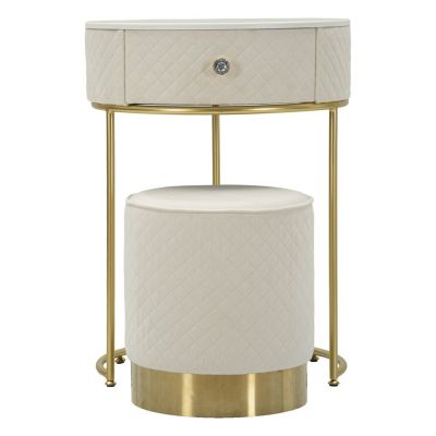 Kendra Home - Comodino MF755, Beige, 52x52x70 cm