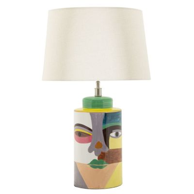 Kendra Home - Lampada da Tavolo Astratto, Multicolore, 40x40x65 cm