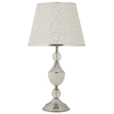 Kendra Home - Lampada da Tavolo MF907, Argento, 30x30x54 cm