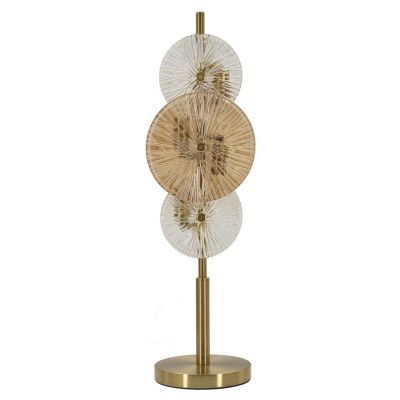 Kendra Home - Lampada da Tavolo MF919, Marrone, 20x18x66 cm