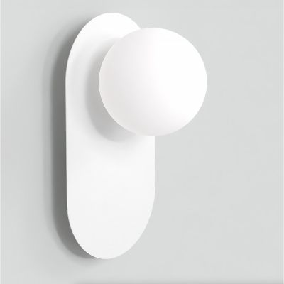 Lampada a parete Viva in acciaio bianco opaco