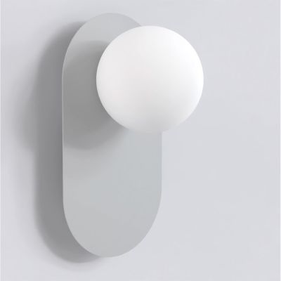 Lampada da parete VIVA in acciaio grigio e vetro