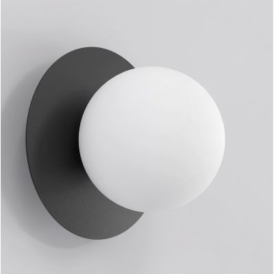 Lampada da parete Americana K1 in acciaio nero opaco